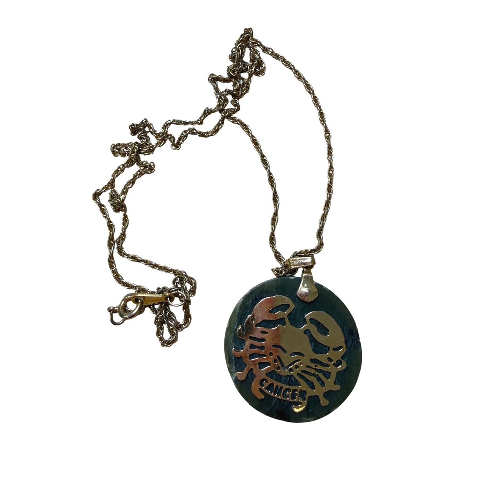 Vintage Zodiac Cancer Astrology Boho Necklace from Avon